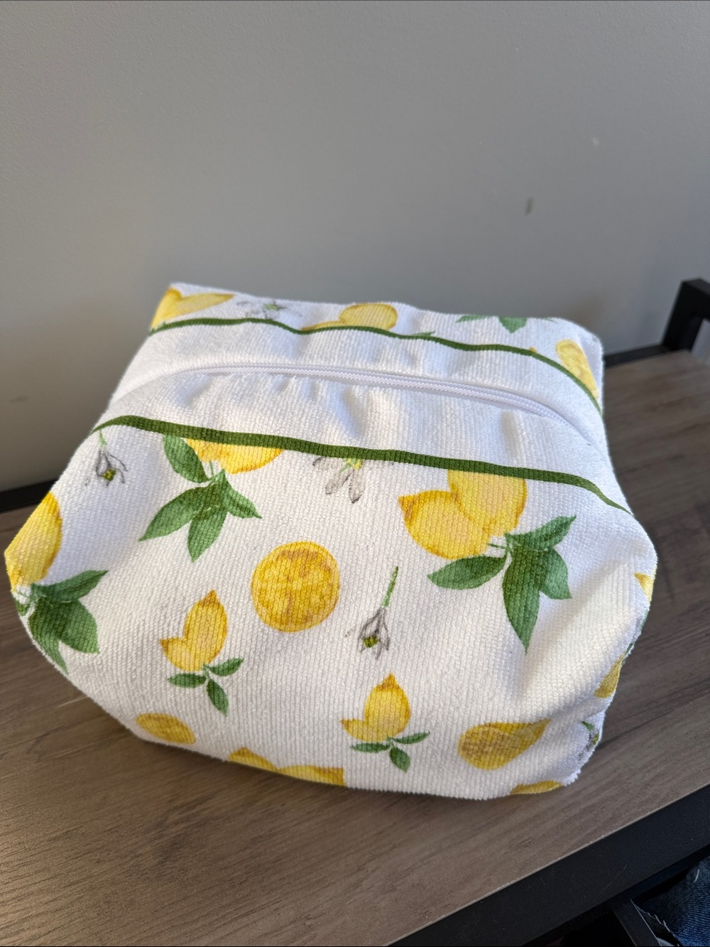 New Microfibre lemon Print Makeup , Toiletry Bag and or Swim bag